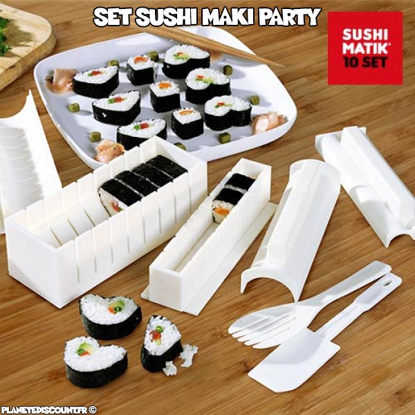 Kit sushi party moule 5 sushis