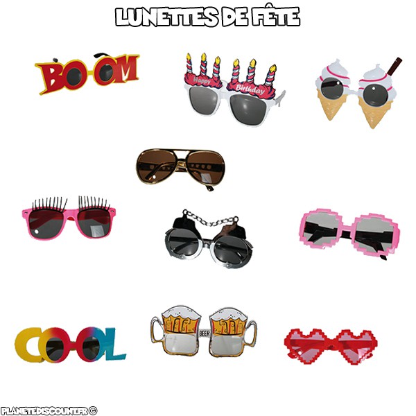 Lunettes de soleil fantaisie cheap pas cher