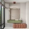 Suspensions Aluminium Ocre Rouge LED 1 Rio