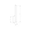 Appliques murales Aluminium Ocre Rouge LED 1 Lahti