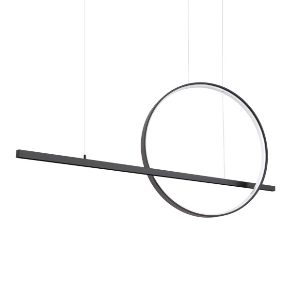 Suspensions Aluminium Noir LED 2 Glad