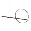 Suspensions Aluminium Noir LED 2 Glad