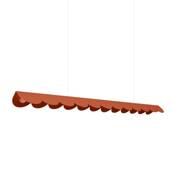 Suspensions Aluminium Ocre Rouge LED 1 Biscuit