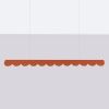 Suspensions Aluminium Ocre Rouge LED 1 Biscuit