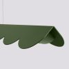 Suspensions Aluminium Vert Olive LED 1 Biscuit