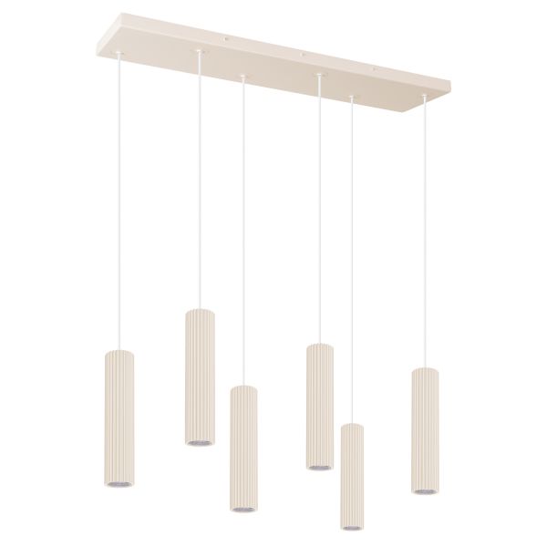 Suspensions Aluminium Beige LED 6 Ivar