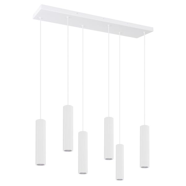 Suspensions Aluminium Blanc LED 6 Ivar