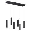 Suspensions Aluminium Noir LED 6 Ivar