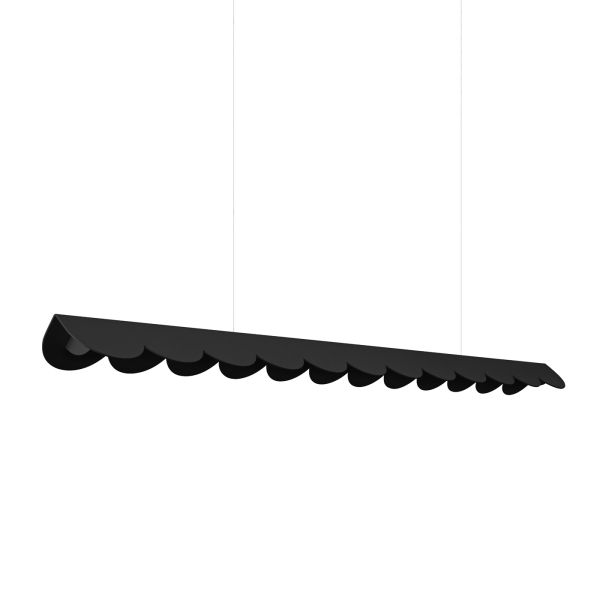 Suspensions Aluminium Noir LED 1 Biscuit