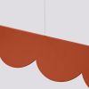 Suspensions Aluminium Ocre Rouge LED 1 Biscuit