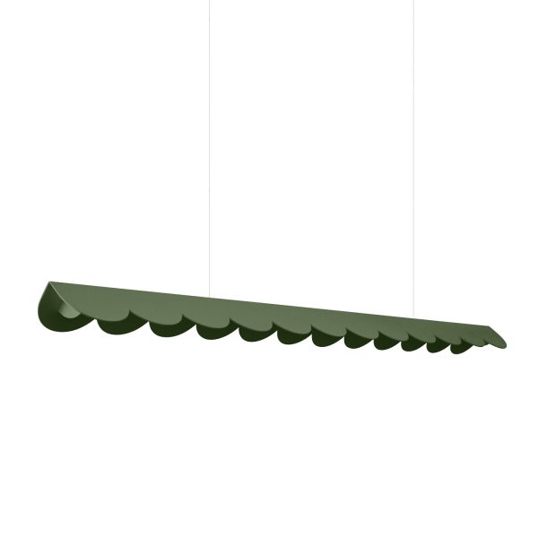 Suspensions Aluminium Vert Olive LED 1 Biscuit