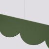 Suspensions Aluminium Vert Olive LED 1 Biscuit