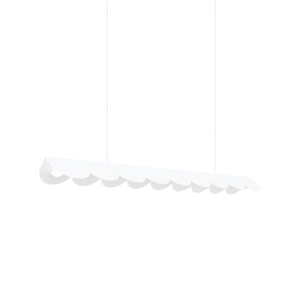 Suspensions Aluminium Blanc LED 1 Biscuit