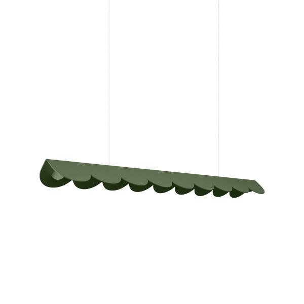 Suspensions Aluminium Vert Olive LED 1 Biscuit