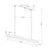 Suspensions Aluminium Pêche LED 1 Biscuit