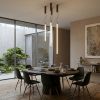 Suspensions Acier Marron LED 1 Trang