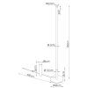 Lampadaire Acier Marron LED 1 Trang
