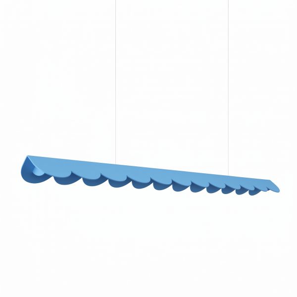 Suspensions Aluminium Bleu LED 1 Biscuit