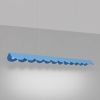 Suspensions Aluminium Bleu LED 1 Biscuit