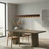 Suspensions Aluminium Marron LED 1 Biscuit