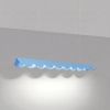 Suspensions Aluminium Bleu LED 1 Biscuit
