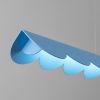 Suspensions Aluminium Bleu LED 1 Biscuit