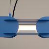 Suspensions Acier Bleu LED 1 Chain