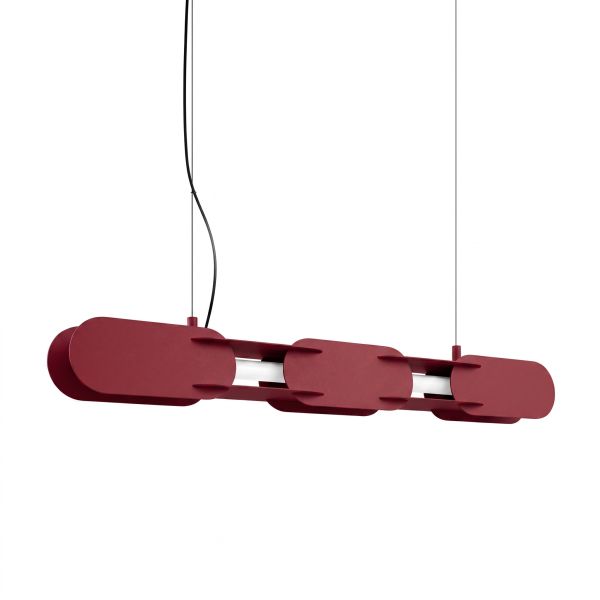 Suspensions Acier Bordeaux LED 1 Chain