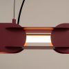 Suspensions Acier Bordeaux LED 1 Chain