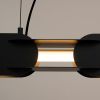 Suspensions Acier Noir LED 1 Chain