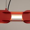 Suspensions Acier Rouge LED 1 Chain