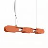 Suspensions Acier Ocre Rouge LED 1 Chain