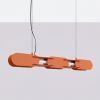 Suspensions Acier Ocre Rouge LED 1 Chain