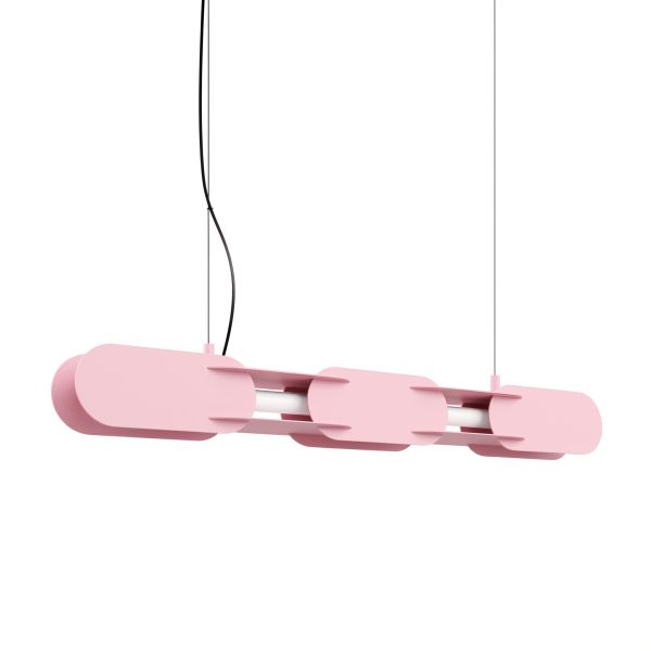 Suspensions Acier Rose LED 1 Chain