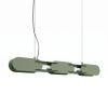 Suspensions Acier Vert Olive LED 1 Chain