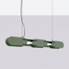 Suspensions Acier Vert Olive LED 1 Chain