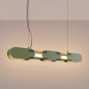 Suspensions Acier Vert Olive LED 1 Chain