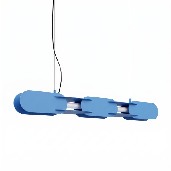 Suspensions Acier Bleu LED 1 Chain