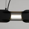 Suspensions Acier Noir LED 1 Chain