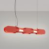 Suspensions Acier Rouge LED 1 Chain