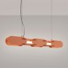 Suspensions Acier Ocre Rouge LED 1 Chain