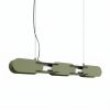 Suspensions Acier Vert Olive LED 1 Chain