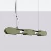 Suspensions Acier Vert Olive LED 1 Chain