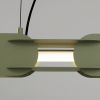 Suspensions Acier Vert Olive LED 1 Chain