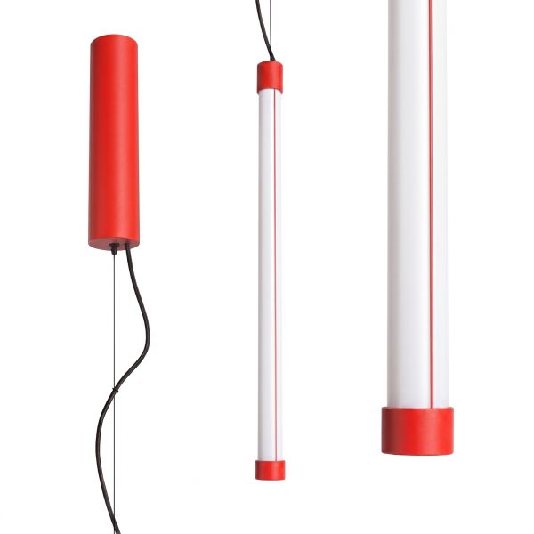 Suspensions Acier Rouge LED 1 Trang