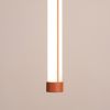 Suspensions Acier Ocre Rouge LED 1 Trang