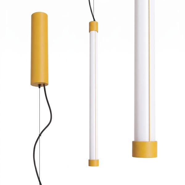 Suspensions Acier Jaune LED 1 Trang