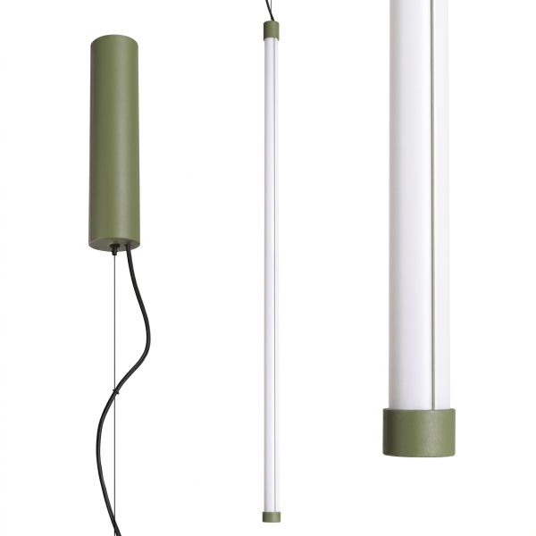 Suspensions Acier Vert Olive LED 1 Trang