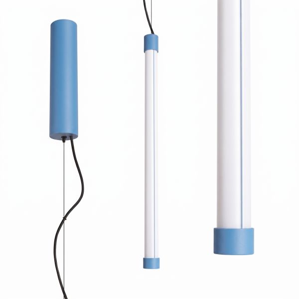 Suspensions Acier Bleu LED 1 Trang
