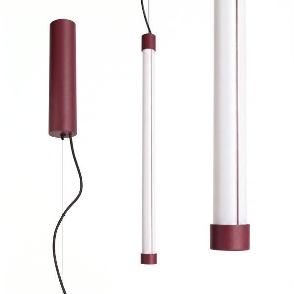 Suspensions Acier Bordeaux LED 1 Trang
